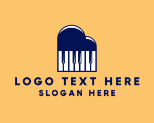 Piano App - Cloud Piano Keys logo design