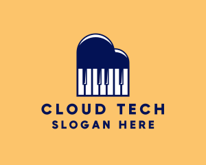 Cloud - Cloud Piano Keys logo design