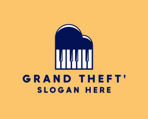 Cloud Piano Keys logo design