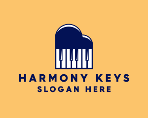 Piano - Cloud Piano Keys logo design
