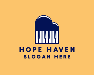 Music School - Cloud Piano Keys logo design