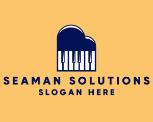 Cloud Piano Keys logo design