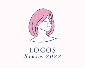 Female - Pretty Woman Hair Salon logo design