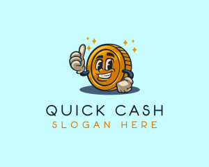 Cash Coin Dime logo design