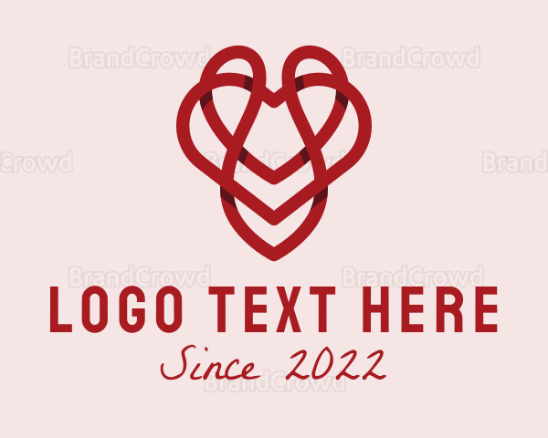 3D Valentine Heart Logo