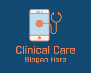 Medical Mobile Stethoscope logo design