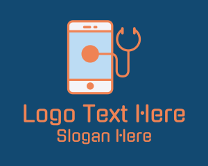 Online - Medical Mobile Stethoscope logo design