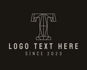Home Builder - Modern Geometric Firm Letter T logo design
