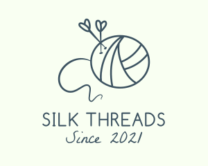 Heart Needle Yarn logo design