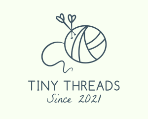 Heart Needle Yarn logo design