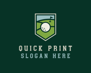 Golf Course Shield logo design