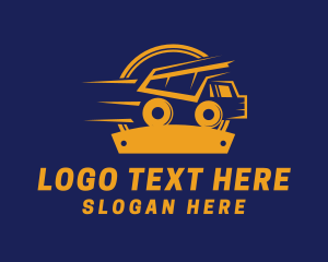 Silhouette - Construction Dump Truck logo design