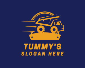 Hipster - Construction Dump Truck logo design