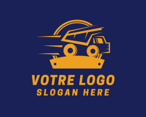 Construction Dump Truck logo design