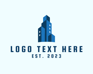Tower - Skyscraper City Building logo design