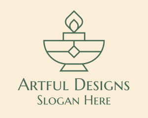 Candle Bowl Decor logo design