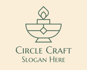 Candle Bowl Decor logo design