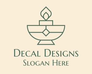 Candle Bowl Decor logo design