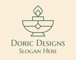 Candle Bowl Decor logo design