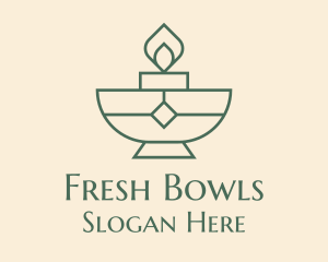 Candle Bowl Decor logo design