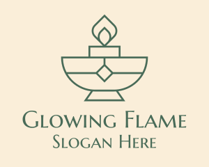 Candle - Candle Bowl Decor logo design