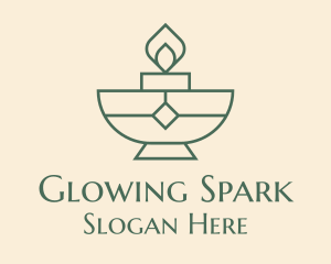 Candle Bowl Decor logo design