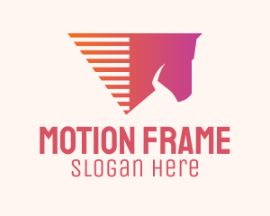 Modern Horse Motion Line  logo design