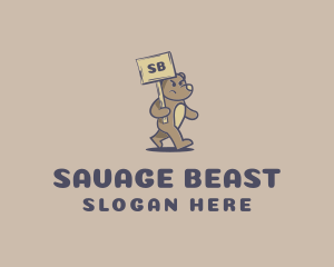 Angry Bear Signage logo design