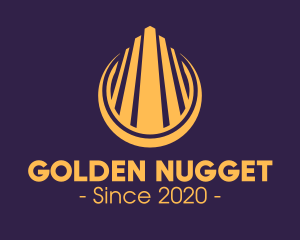 Golden Skyscraper Tower logo design