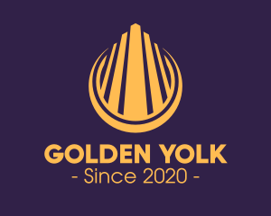 Golden Skyscraper Tower logo design