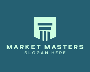 Financial Greek Pillar logo design