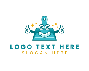 Sanitation - Dustpan Cleaning Sweeping logo design