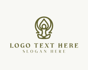 Therapeutic - Mindfulness Yoga Healing logo design