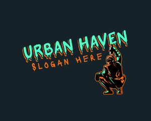 Urban Graffiti Ninja logo design