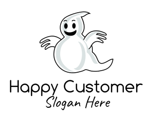 Happy Halloween Ghost  logo design