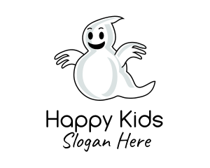 Happy Halloween Ghost  logo design