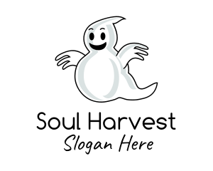 Happy Halloween Ghost  logo design