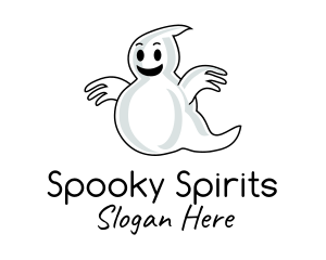 Happy Halloween Ghost  logo design