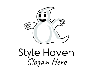 Spirit - Happy Halloween Ghost logo design