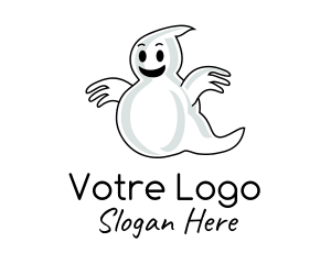 Scary - Happy Halloween Ghost logo design