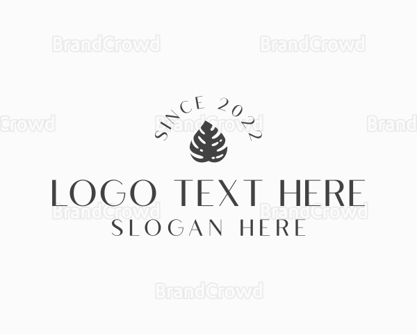 Elegant Leaf Wordmark Logo