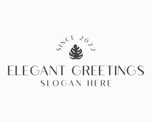 Elegant Leaf Wordmark logo design