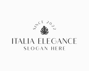 Elegant Leaf Wordmark logo design