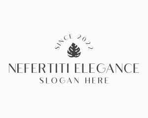 Elegant Leaf Wordmark logo design