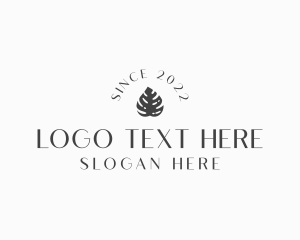 Beautician - Elegant Leaf Wordmark logo design