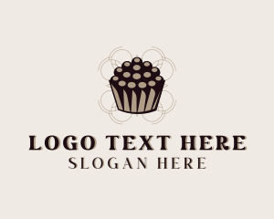 Sweet Cupcake Muffin Logo