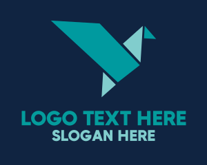 Stationery - Origami Bird logo design