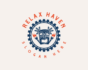 Vacation - Hawaiian Tiki Vacation logo design