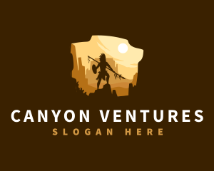 Canyon - Native American Warrior logo design