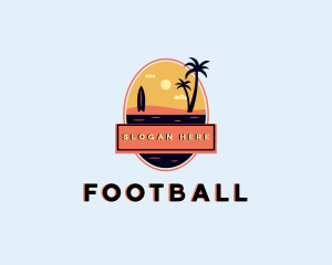 Resort - Sunset Beach Vacation logo design